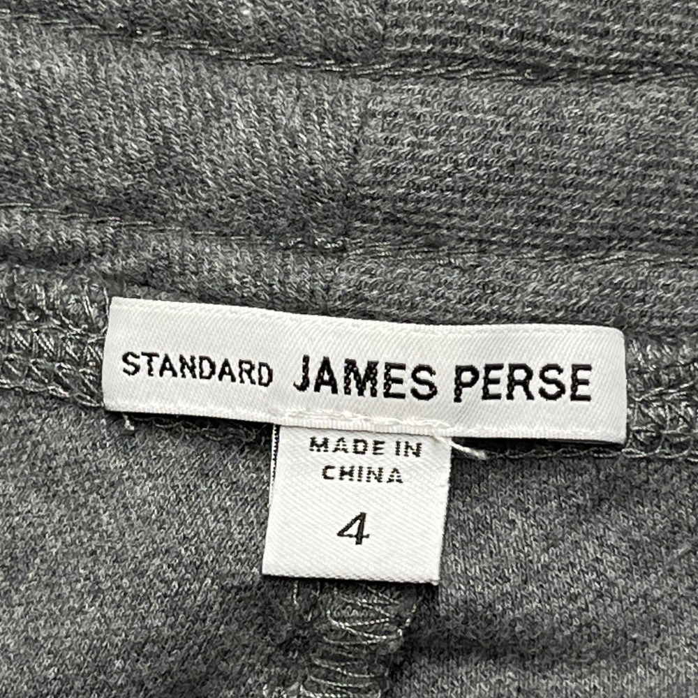 James Perse Men Jogger Sweatpant Gray Cotton Poly Luxury Performance Pull on Sz4